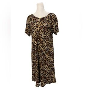 Carole Little Leopard Print Shift Dress NWT Size 10